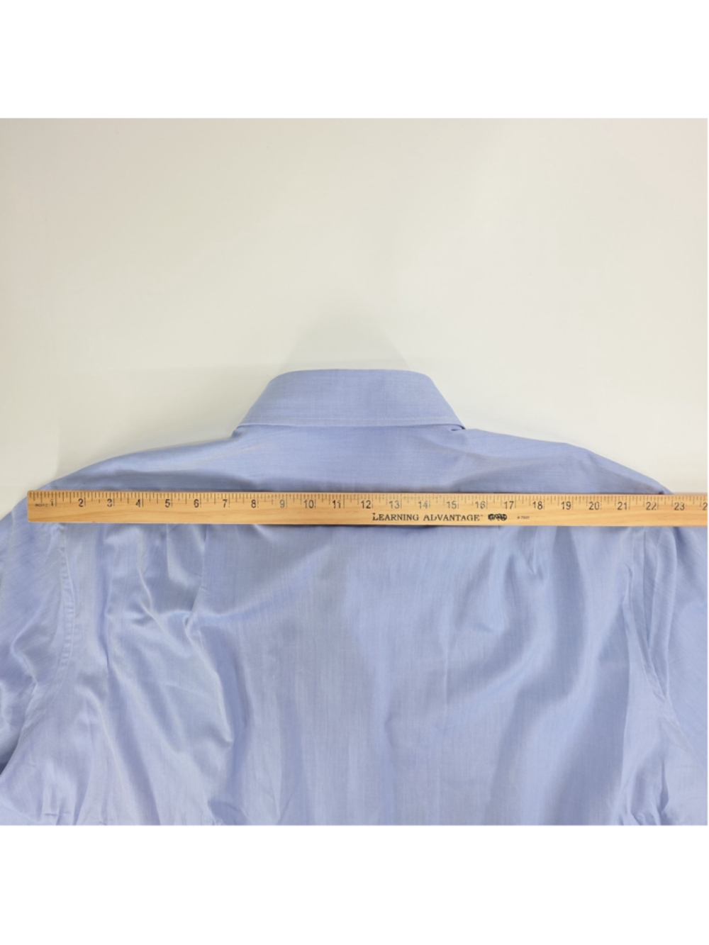 Quiet Luxury Fray Dress Shirt Mens 2XL Blue Herringbone Italian Button Down - Picture 14 of 16